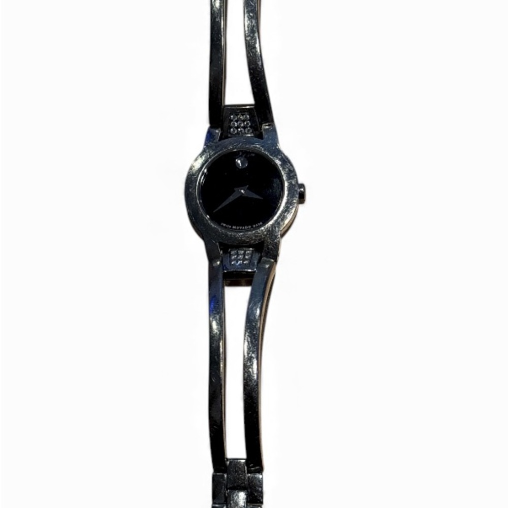 Movado Silver and Black Women's Watch